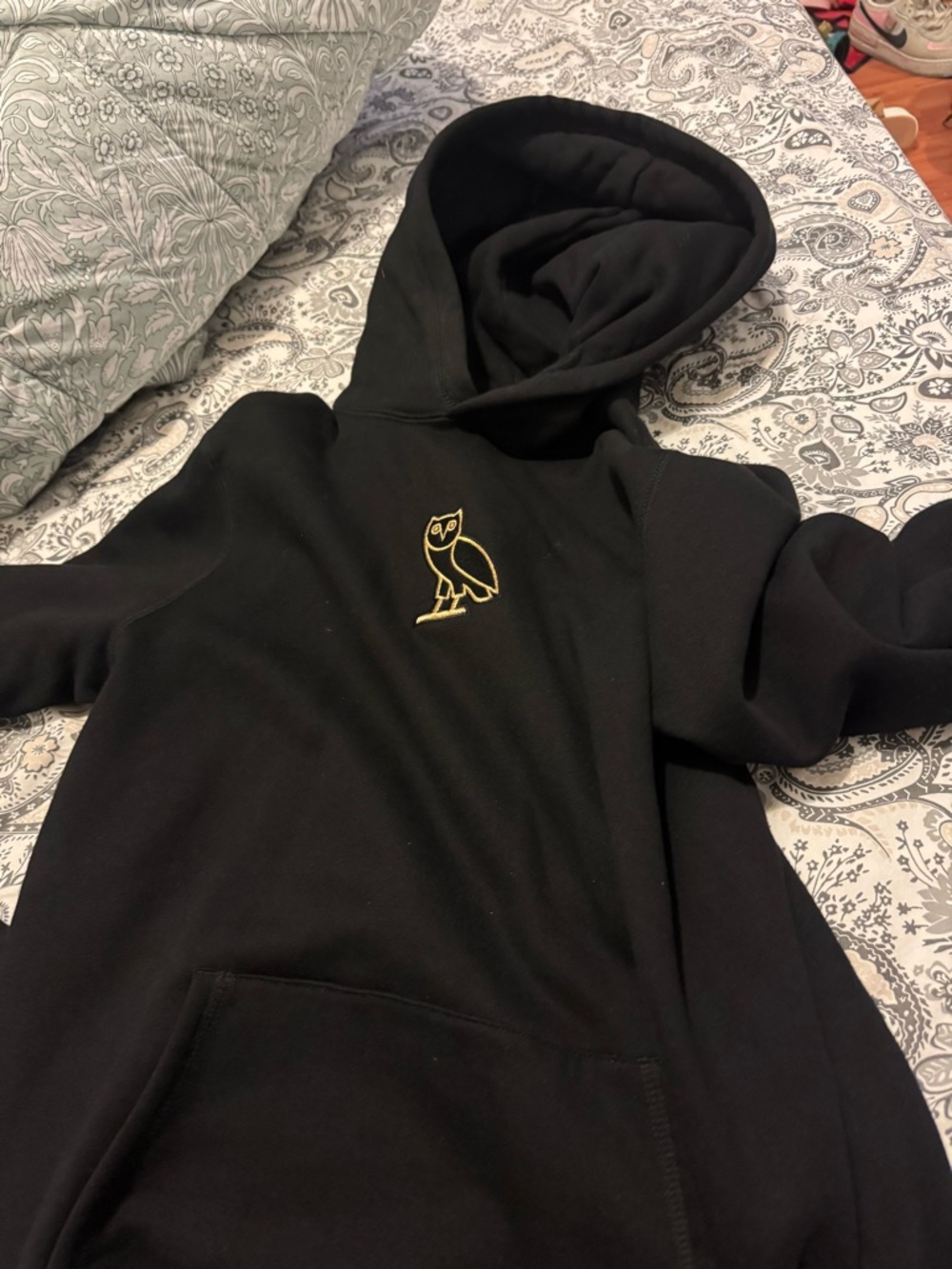 OVO Black Pullover with Gold Owl Tag